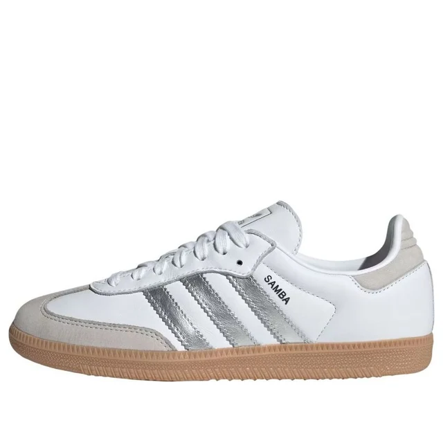 Adidas Samba OG White Silver Metallic Grey (Women's)-1