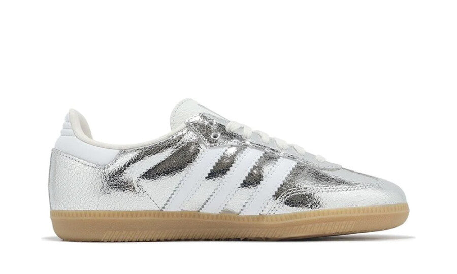 Adidas Samba OG Silver Metallic Cracked Leather (Women's) Pre Order Bulk-2