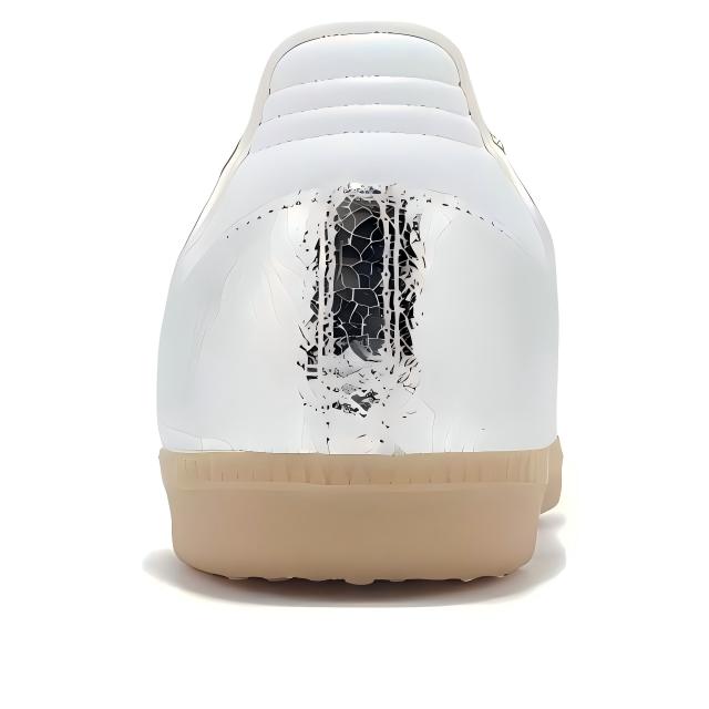 Adidas Samba OG Silver Metallic Cracked Leather (Women's)-4
